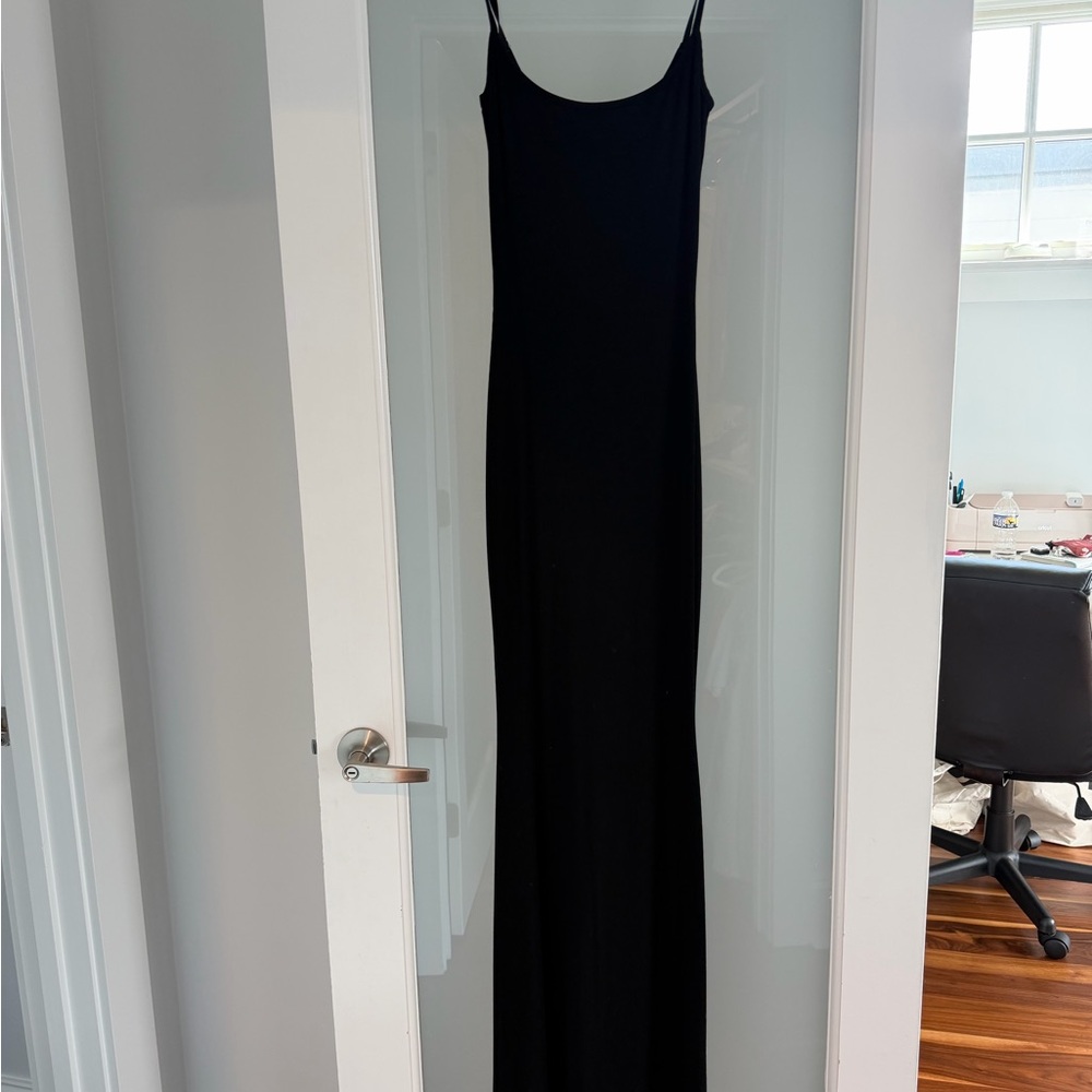 SKIMS Black Long Slip Dress - Picture 2 of 3